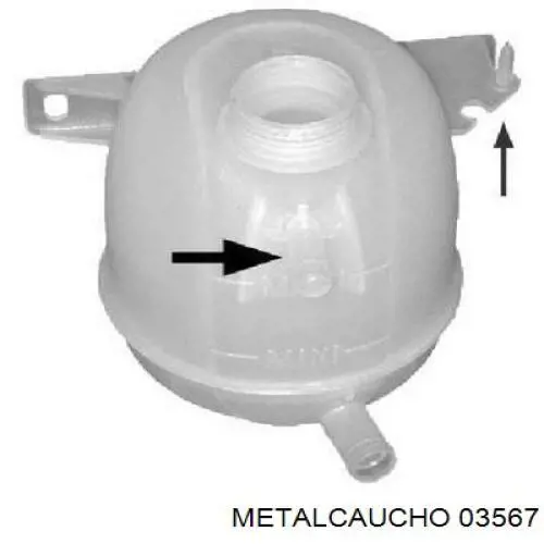03567 Metalcaucho vaso de expansión, refrigerante
