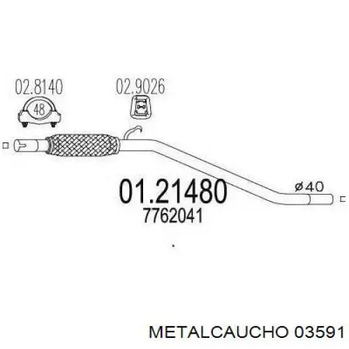 Brida de agua  Metalcaucho 03591