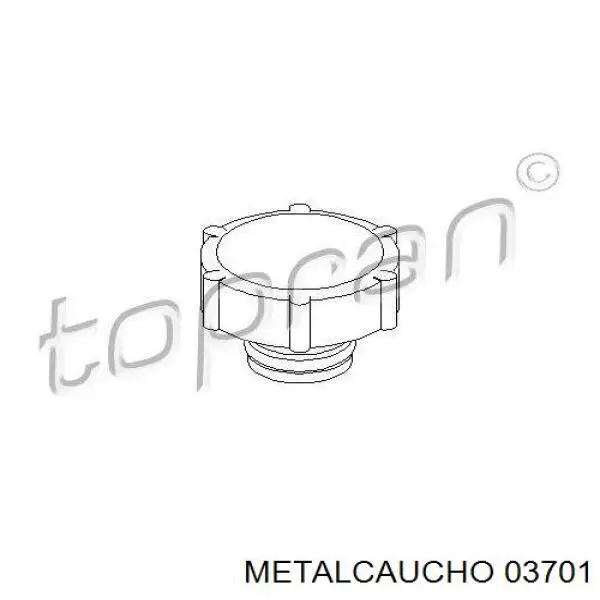 03701 Metalcaucho tapón, depósito de refrigerante
