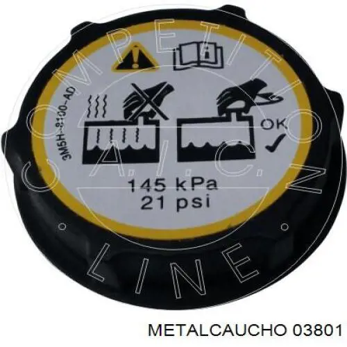 03801 Metalcaucho tapón, depósito de refrigerante
