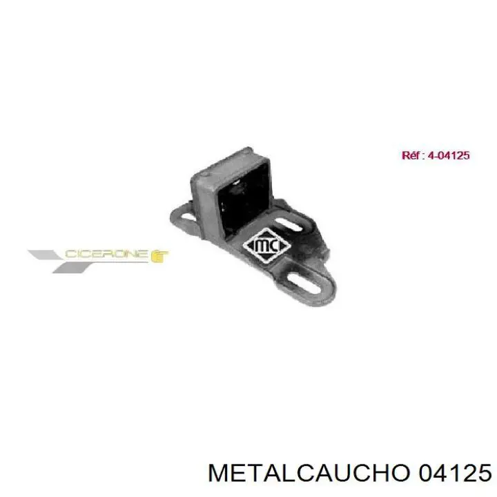 04125 Metalcaucho soporte, silenciador