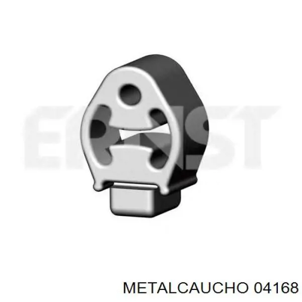 04168 Metalcaucho soporte, silenciador