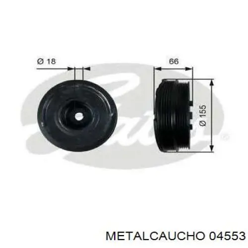 Comprar 04553 Metalcaucho La polea del cigüeñal