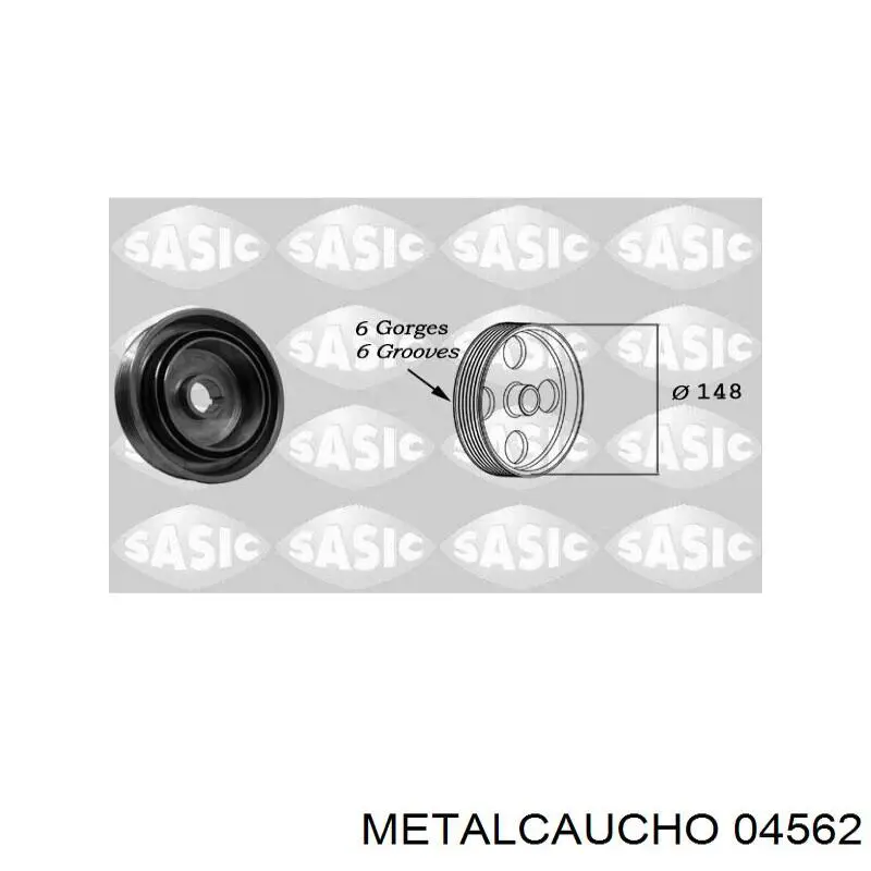 Polea de cigüeñal 04562 Metalcaucho