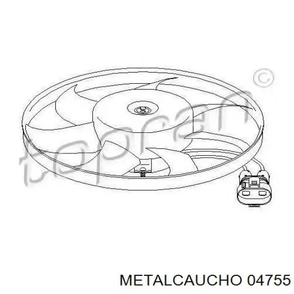 04755 Metalcaucho brida del sistema de refrigeración (triple)