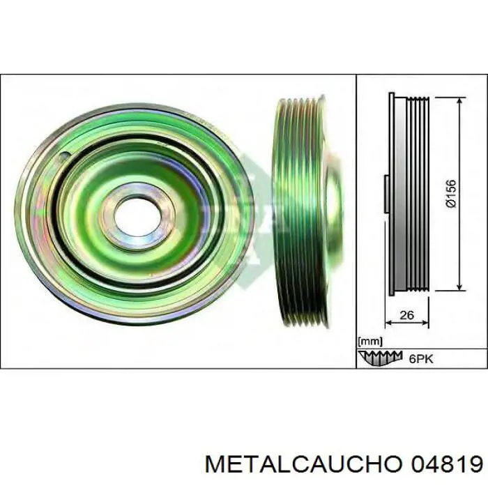 Polea del cigüeñal Metalcaucho 04819 precio, desde 63,97 EUR