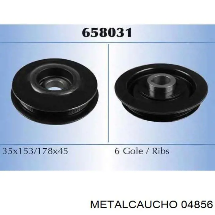 Polea de cigüeñal 04856 Metalcaucho
