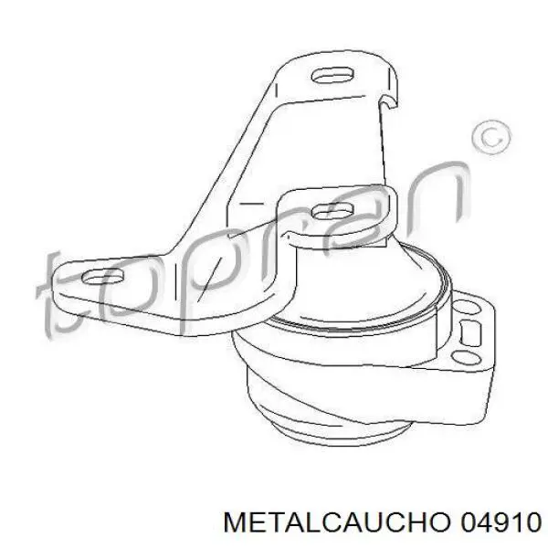 04910 Metalcaucho soporte de motor derecho
