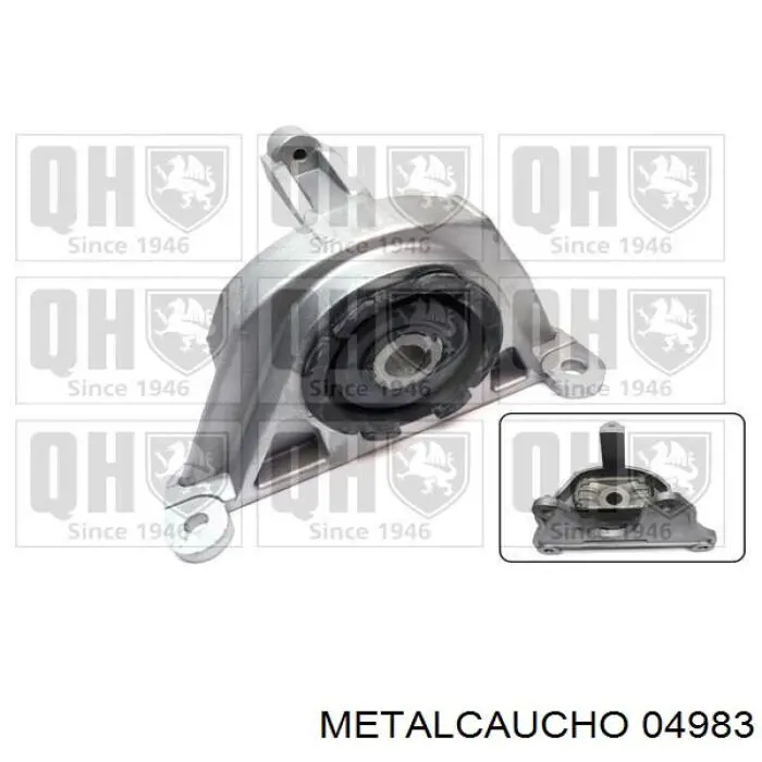 04983 Metalcaucho soporte motor izquierdo