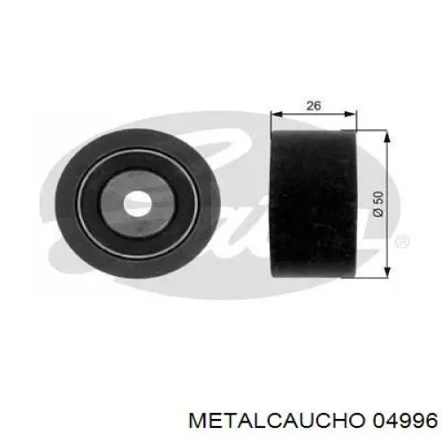 04996 Metalcaucho polea inversión / guía, correa poli v