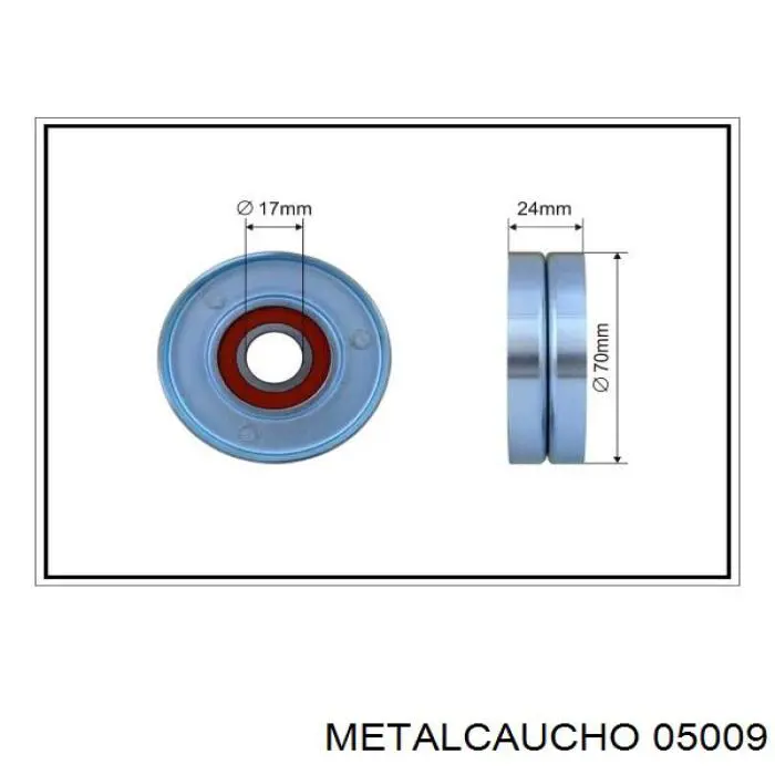 05009 Metalcaucho tensor de correa, correa poli v