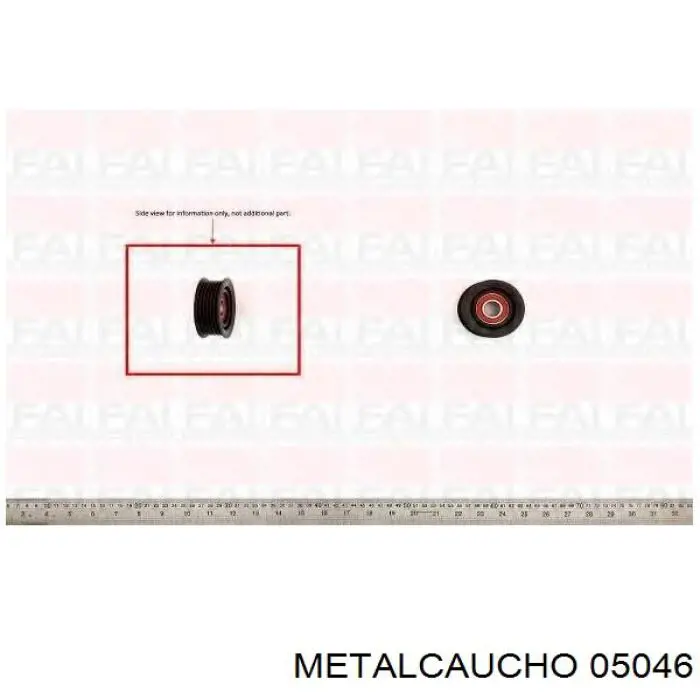 Polea inversión / guía, correa poli V 05046 Metalcaucho