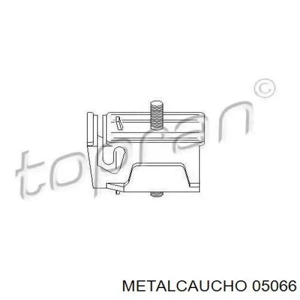 05066 Metalcaucho Soporte de motor derecho