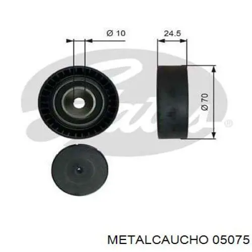Comprar 05075 Metalcaucho Polea inversión/guía, correa poli V