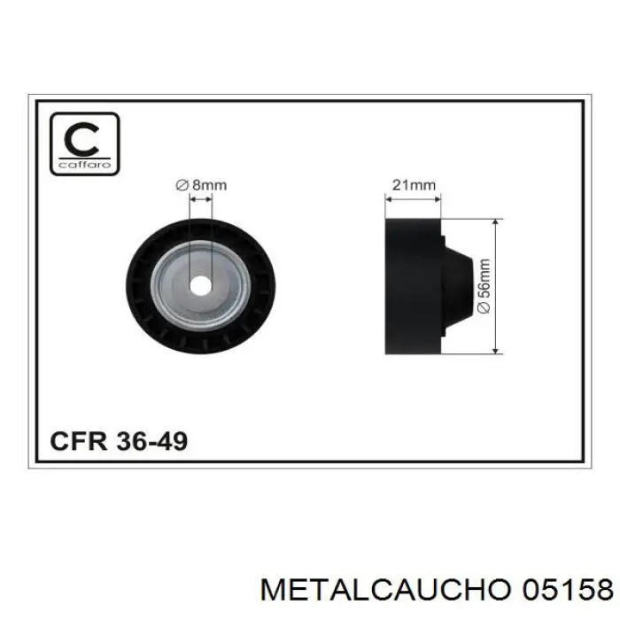 05158 Metalcaucho polea tensora, correa poli v