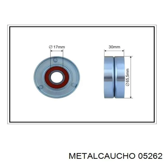 05262 Metalcaucho tensor de correa, correa poli v