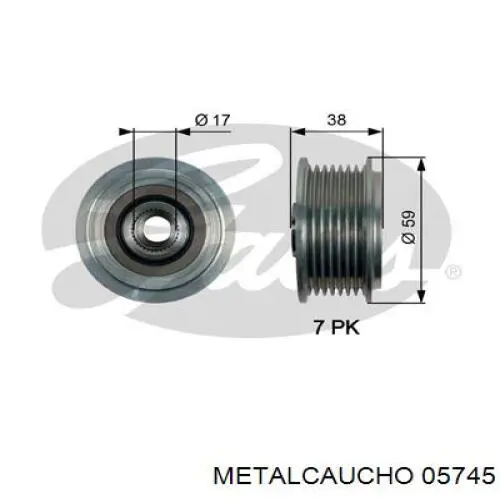 Polea rueda libre Metalcaucho 05745 precio, desde 45,33 EUR