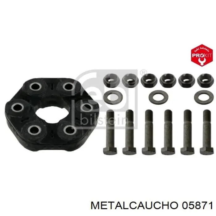 Acoplamiento elástico delantero del cardán 05871 Metalcaucho