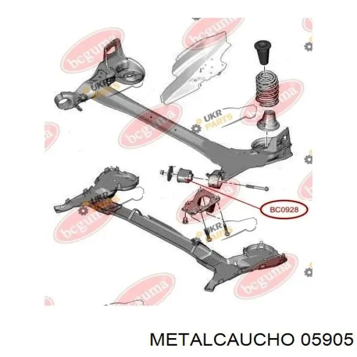 Silentblock trasero 05905 Metalcaucho