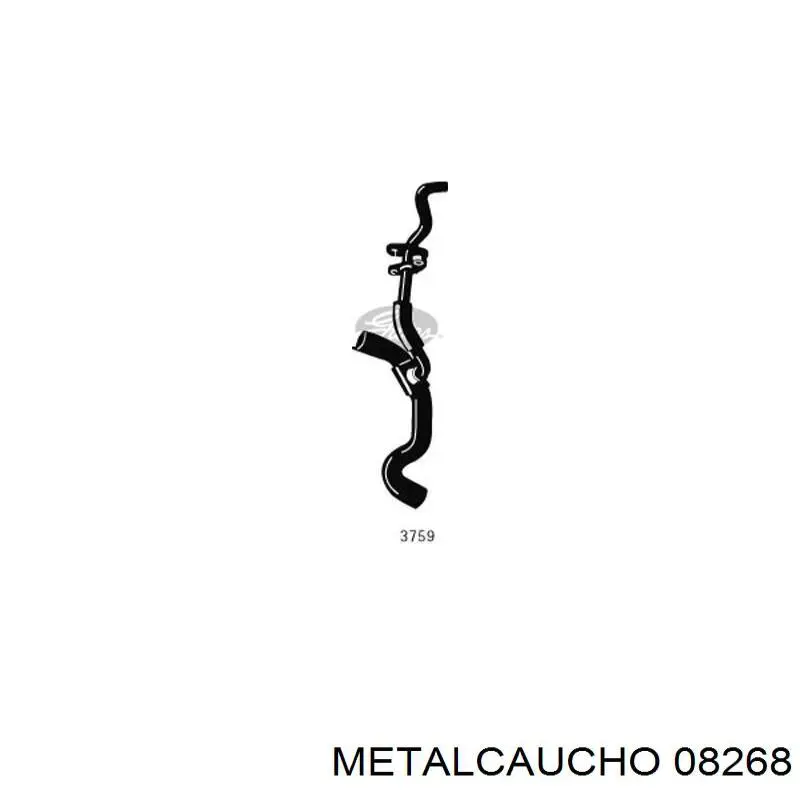 Comprar 08268 Metalcaucho Manguera superior del radiador
