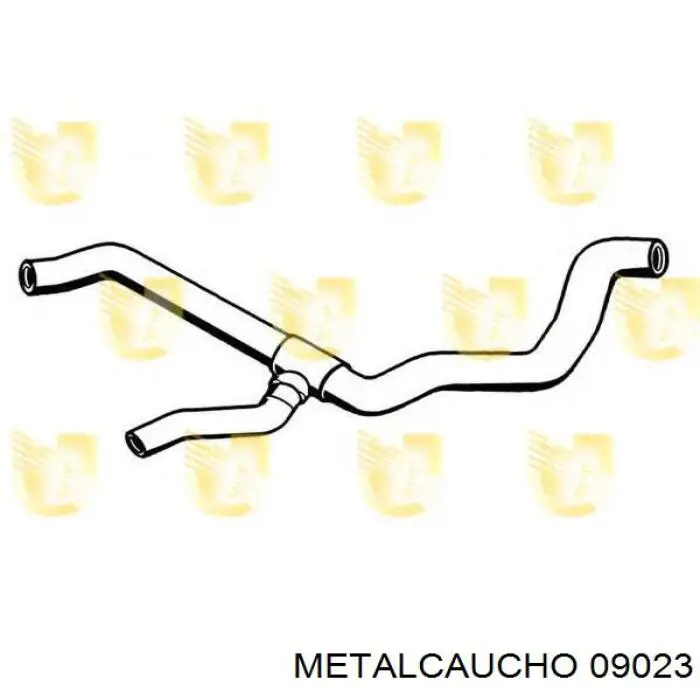 09023 Metalcaucho tubería de radiador arriba