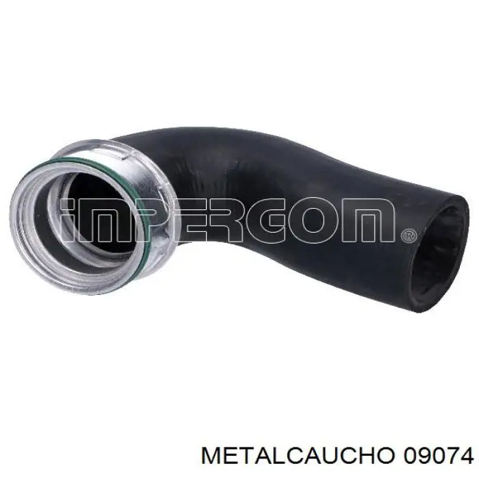 09074 Metalcaucho tubo flexible de aire de sobrealimentación inferior