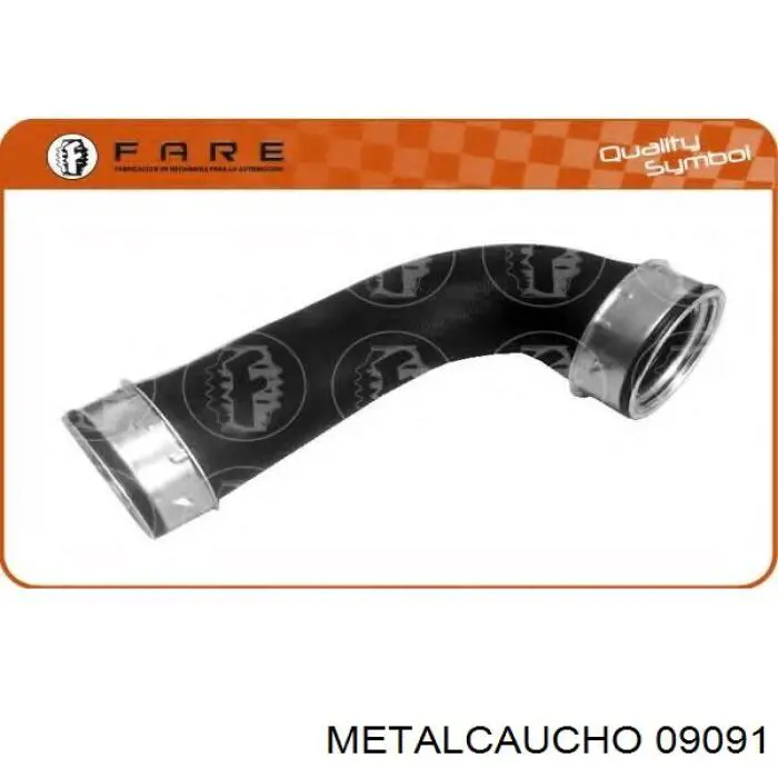 09091 Metalcaucho tubo intercooler superior