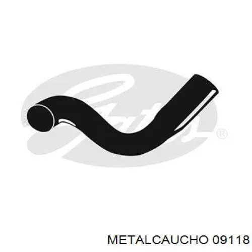09118 Metalcaucho tubería de radiador arriba
