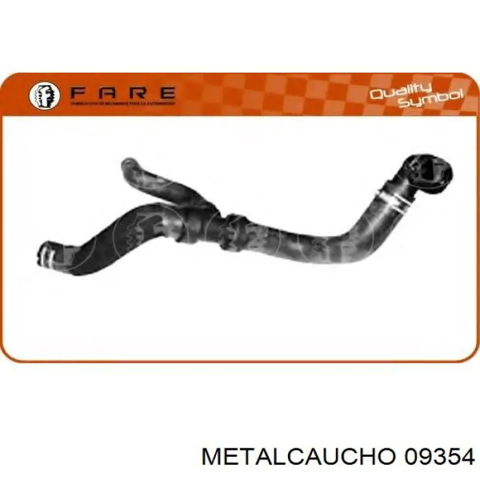 09354 Metalcaucho Manguera inferior del radiador