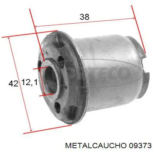 09373 Metalcaucho tubo flexible de aspiración, salida del filtro de aire