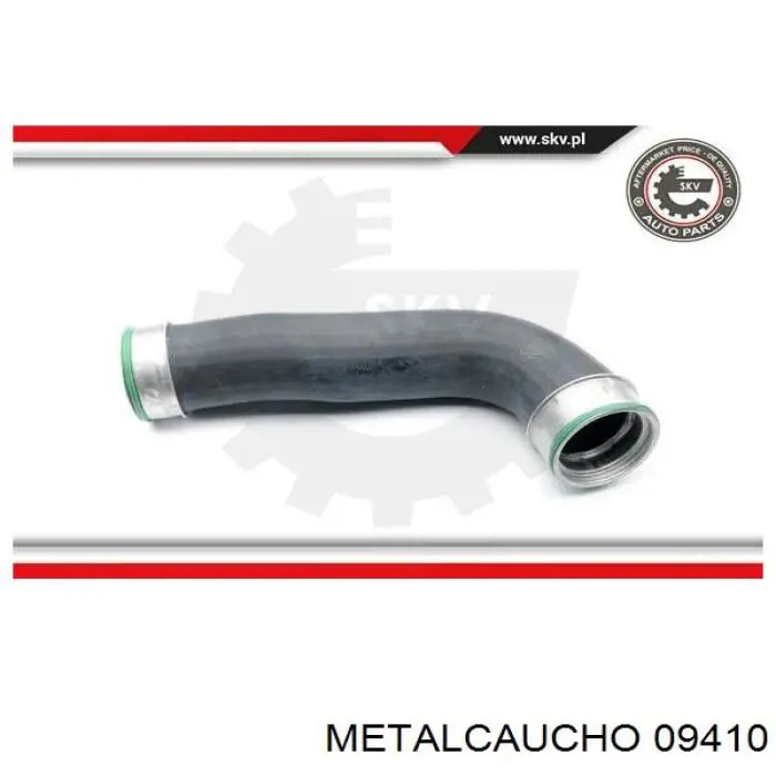 09410 Metalcaucho tubo flexible de aire de sobrealimentación inferior izquierdo
