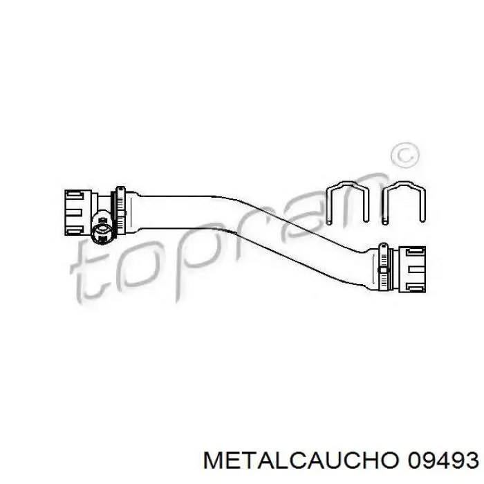 Manguera inferior del radiador Metalcaucho 09493 precio, desde 35,32 EUR