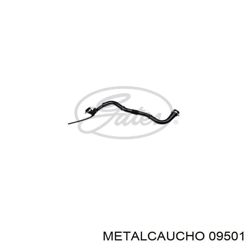 09501 Metalcaucho tubo intercooler superior