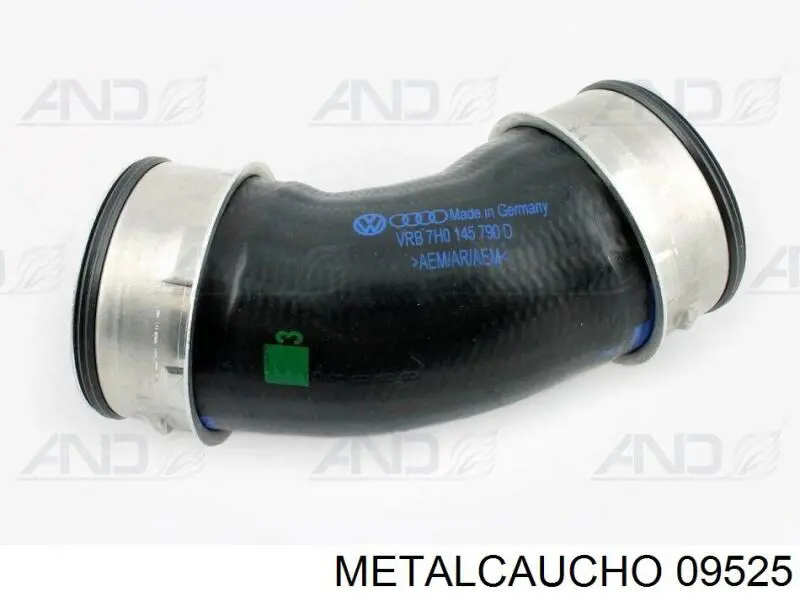 09525 Metalcaucho tubo flexible de aire de sobrealimentación izquierdo