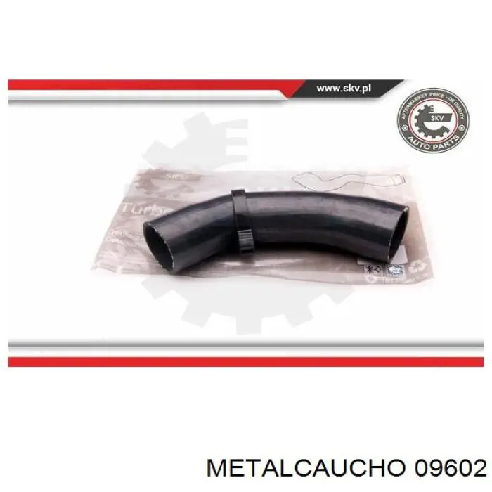 09602 Metalcaucho tubo flexible de aire de sobrealimentación superior izquierdo
