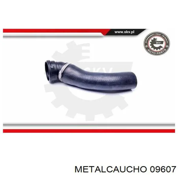 09607 Metalcaucho tubo flexible de aire de sobrealimentación inferior izquierdo