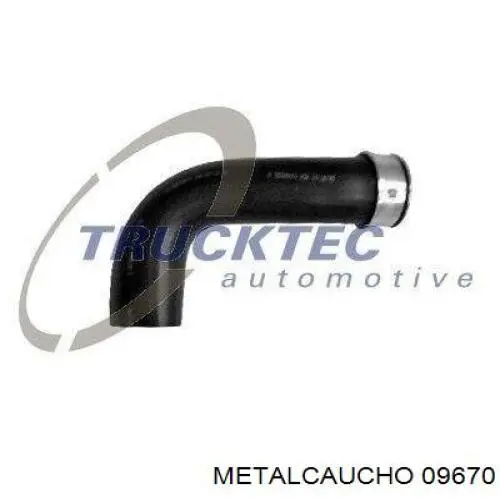 09670 Metalcaucho tubo flexible de aire de sobrealimentación derecho