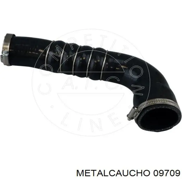 09709 Metalcaucho tubo flexible de aire de sobrealimentación derecho