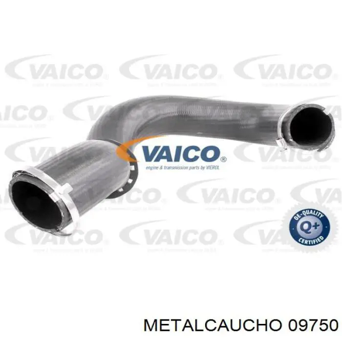 09750 Metalcaucho tubo flexible de aire de sobrealimentación superior izquierdo