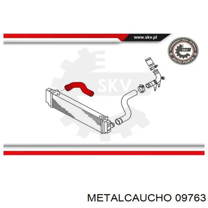 09763 Metalcaucho Manguera del intercooler