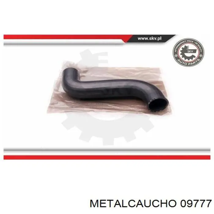 09777 Metalcaucho tubo flexible de aire de sobrealimentación izquierdo
