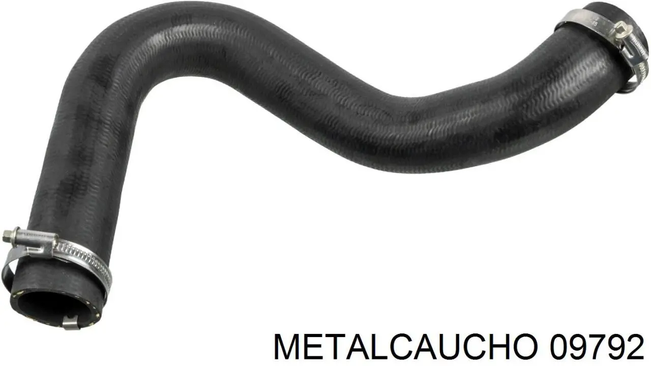 09792 Metalcaucho tubo flexible de aire de sobrealimentación derecho