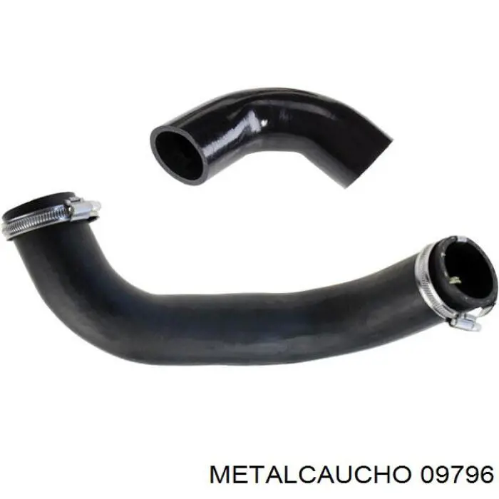 09796 Metalcaucho tubo flexible de aire de sobrealimentación izquierdo