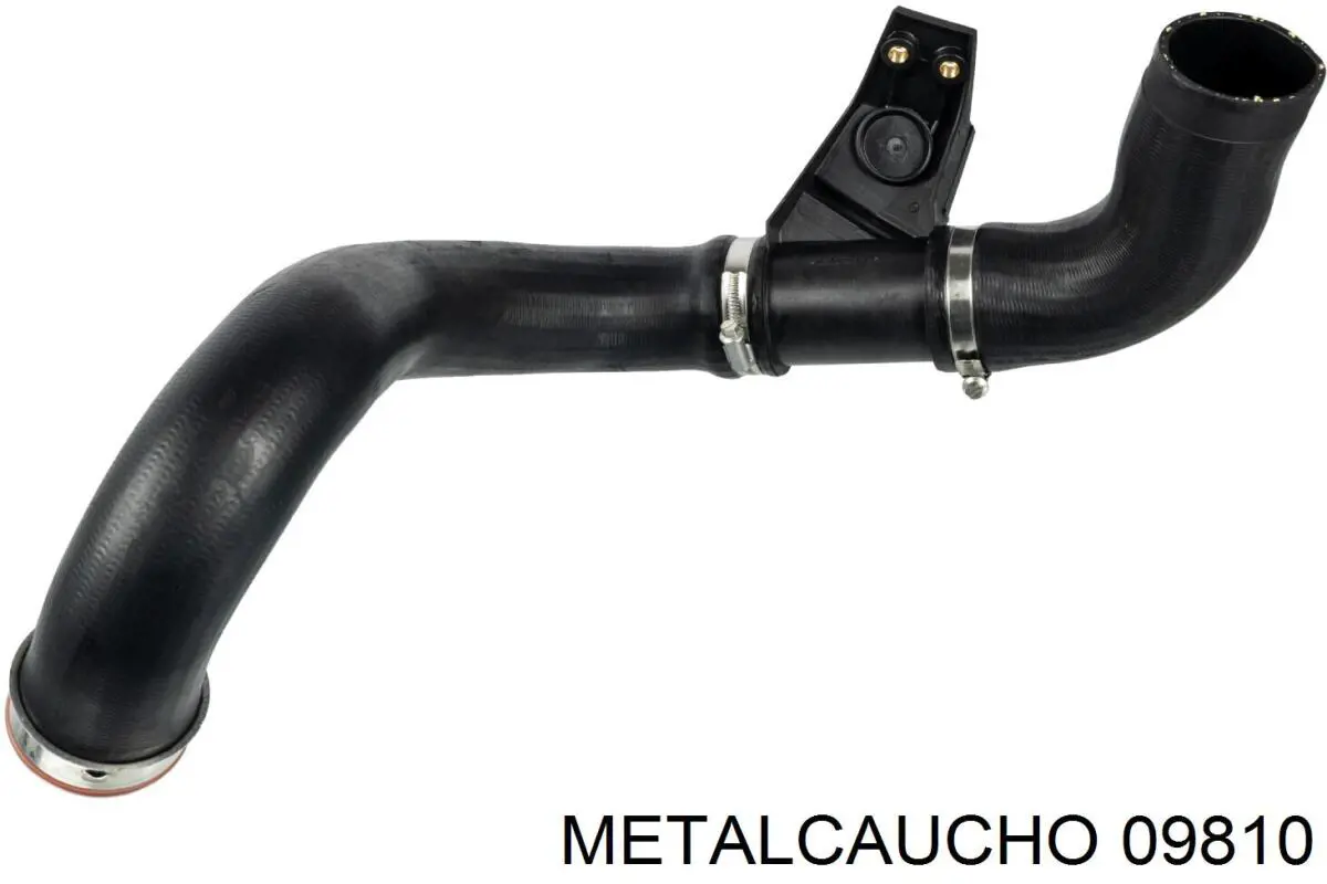 09810 Metalcaucho tubo flexible de aire de sobrealimentación superior izquierdo