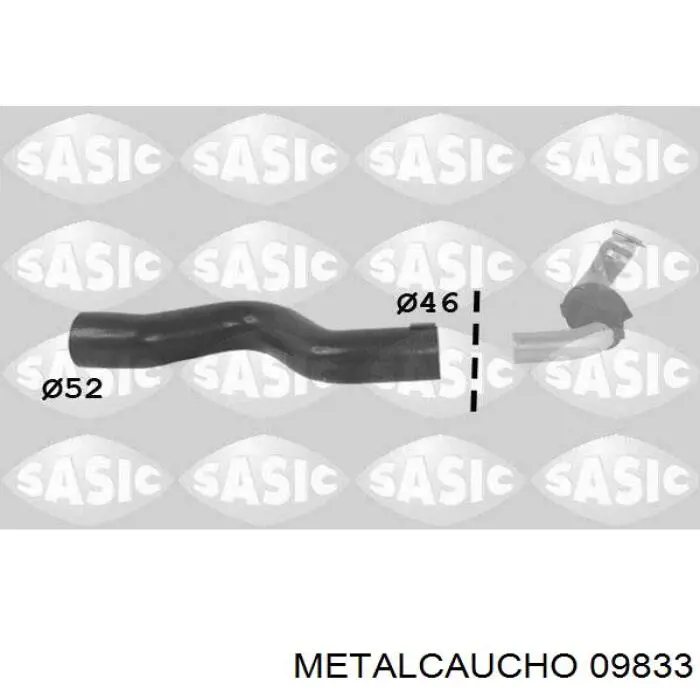 753028 Cautex tubo flexible de aire de sobrealimentación derecho