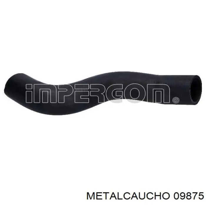 09875 Metalcaucho tubo flexible de aire de sobrealimentación derecho