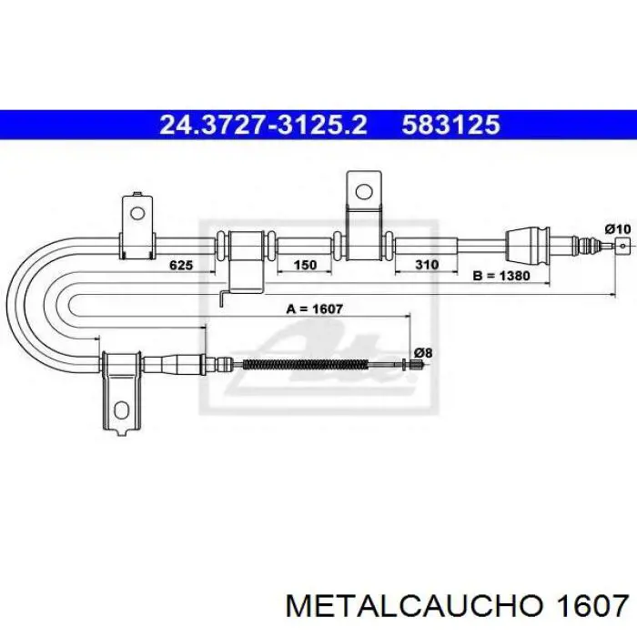 Fuelle de palier delantero exterior 1607 Metalcaucho