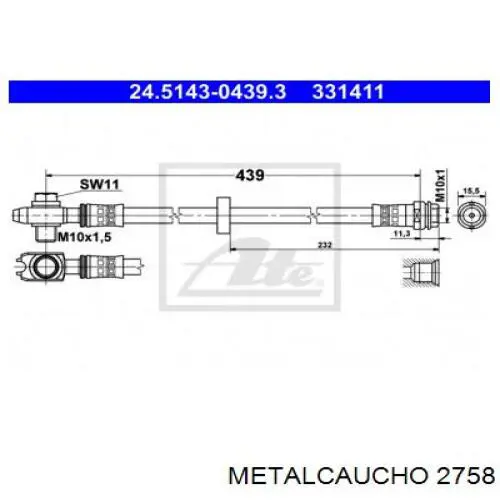 6313300075 Mercedes Silentblock de brazo de suspensión delantero inferior