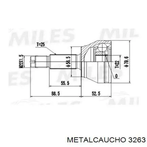 03263 Metalcaucho Caja del termostato