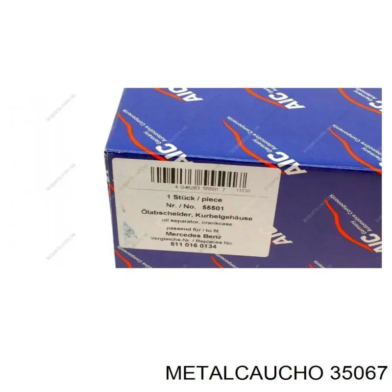 Separador de aceite del sistema de ventilación del cárter 35067 Metalcaucho